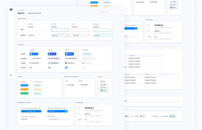 Design System Stylesheet in Figma app clean design illustration ui web website white