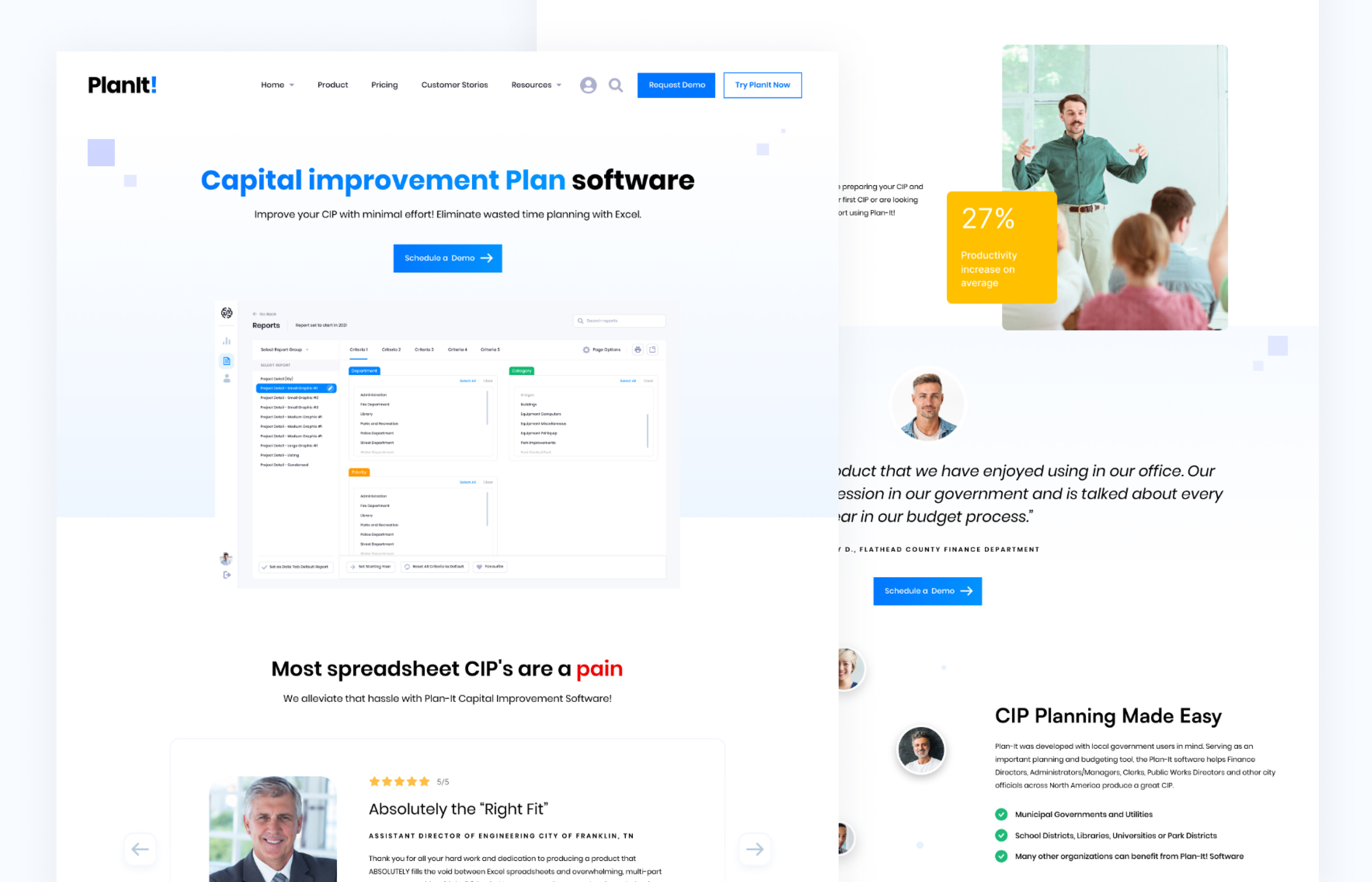 Landing Page for Tech Company app branding clean design illustration logo ui web website white