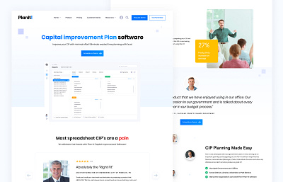 Landing Page for Tech Company app branding clean design illustration logo ui web website white