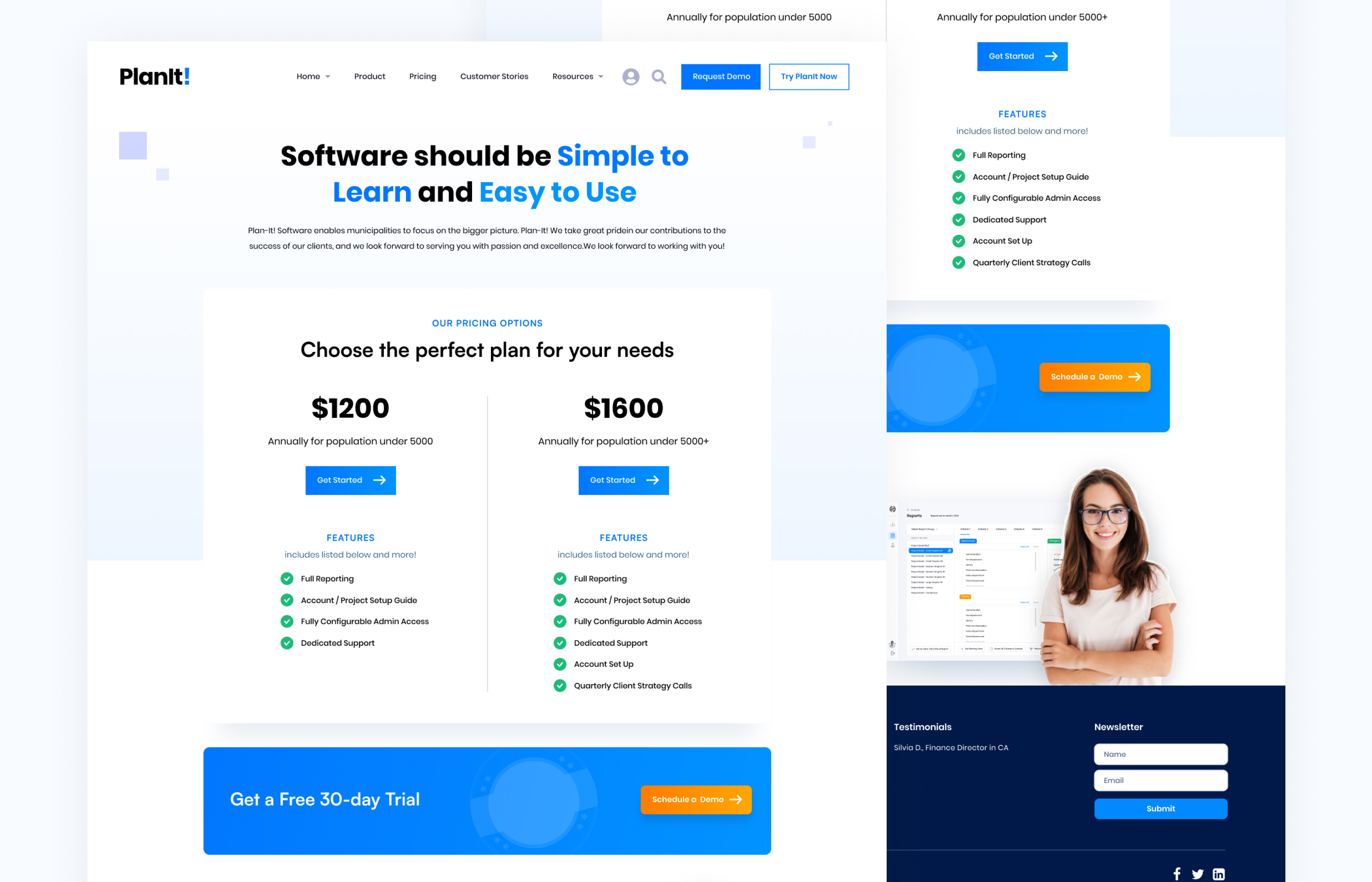 Pricing Page for SaaS Site app branding clean design illustration logo ui web website white
