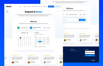 Request a Demo Calendar UI app branding clean design illustration logo ui web website white