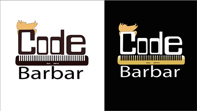 Code barbar logo design graphic design illustration logo