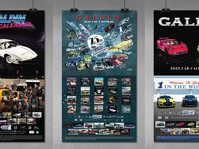 Galpin Car Calendar automotive branding calendar design car dealership car industry graphic design print design