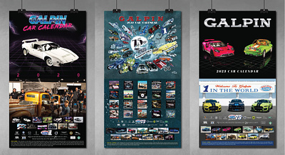 Galpin Car Calendar automotive branding calendar design car dealership car industry graphic design print design