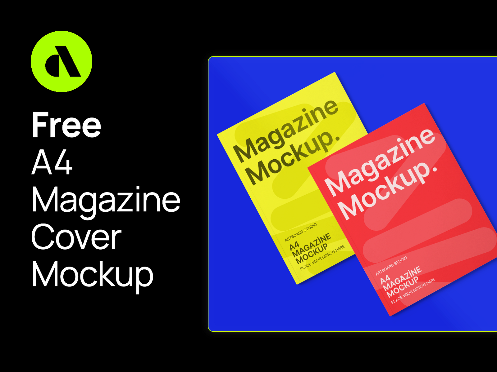 Free A4 Magazine Cover Mockup By Artboard Studio On Dribbble