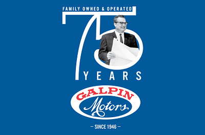 Galpin's 75th Anniversary anniversary logo automotive industry brand identity branding car dealership graphic design logo marketing