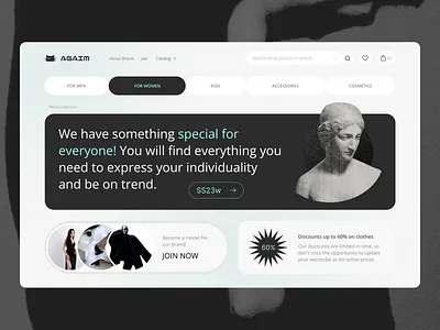 E-commerce | Home page design e commerce fashion homepage onlinestore ui ux web webdesign website