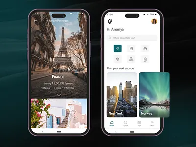Efficient Travel Planning App Concept branding design graphic design illustration interface logo travel typography ui uiux ux vector