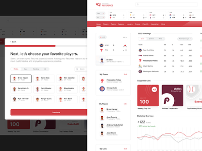 Baseball Reference - Reimagining the fan experience design madebycraft ui ux web web design