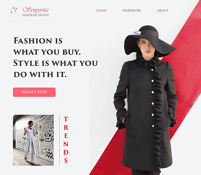 Fashion House Web UI fashion graphic design ui website