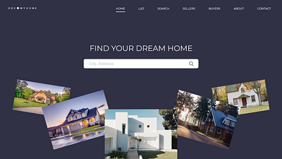 Dreamy Home Web graphic design home ui website