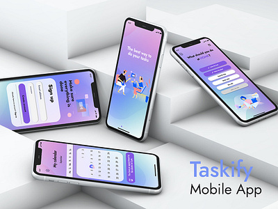 Taskify mobile app design app appdesign application mobile mobileapp mobileappdesign ui uidesign ux uxdesign