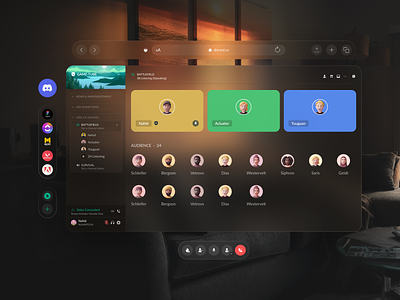 Discord UI in Apple Vision Pro 🍏✨ apple applevisionpro discord discord in apple vision pro discordinapplevisionpro discordredesign figma innovation ui ui ux userexperience userinterface ux vision pro