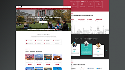 Website design for International Overseas Education Consultancy app branding design graphic design illustration typography ui ux