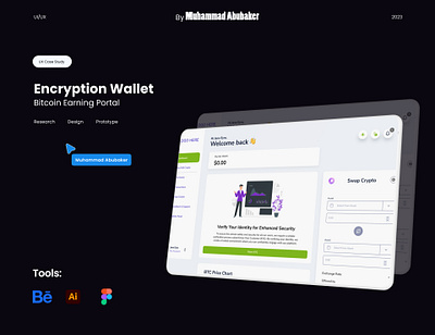 Encryption Wallet Portal Re Design admin panel design bitcoin dashboard crypto dashboard design home page design redesign ui uiux userinterface uxdesign web app web app design web design