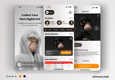 NFTs App Shot branding design graphic design nfts shot ui ux