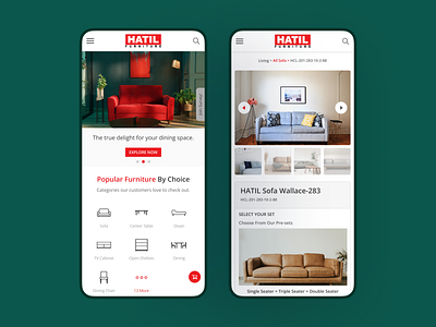 HATIL Mobile App UI Kit app app design creative design furniture app graphic design hatil app hatil furniture hatil mobile app mobile mobile app mobile ui problem solving product design redesign responsive design ui ui ux ux ux design web design