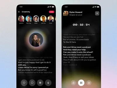 Music Streaming App UI app ui broadcast interface live live video music podcast stream streamer streaming streaming platform tiktok ui design video