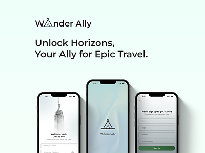 Wander Ally | Travel App | UI/UX appdesign interactiondesign mobileui ui uicomponents uipatterns ux uxresearch wireframe