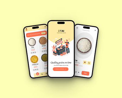 Tukaram Agro-Industries : Wholesale grains distributor platform app branding design ecommerce food illustration store ui ux