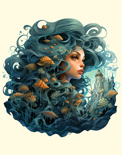 Just another Fish in the Sea art designer digital illustration