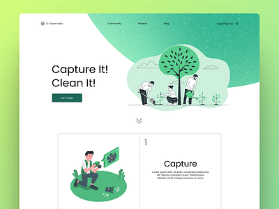 D-Clean : Capture & Clean app branding design graphic design green inspiration landing social ui uiux ux website