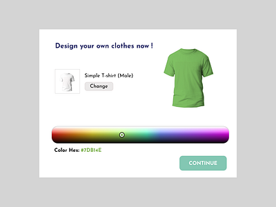 DailyUI 60: Color Picker app color dailyui dailyui060 dailyui60 design palette picker shirt shop t shirt typography ui ux