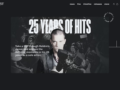 Timeline - 25 Years of Hits, Robbie Williams affinity affinityphoto figma music robbie williams ui