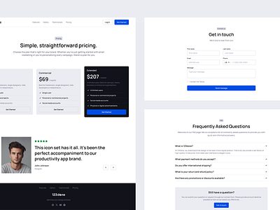 Universal UI Kit (Web) | Updated to v3.4 123done blocks contact design design examples design kit design system faq figma header icon set icons minimalism page templates section templates ui ui kit