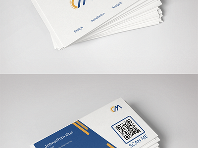 Business Card Design branding business card graphic design marketing material minimalist design mockup mockup showcase print design professional layout qr code stationery mockup