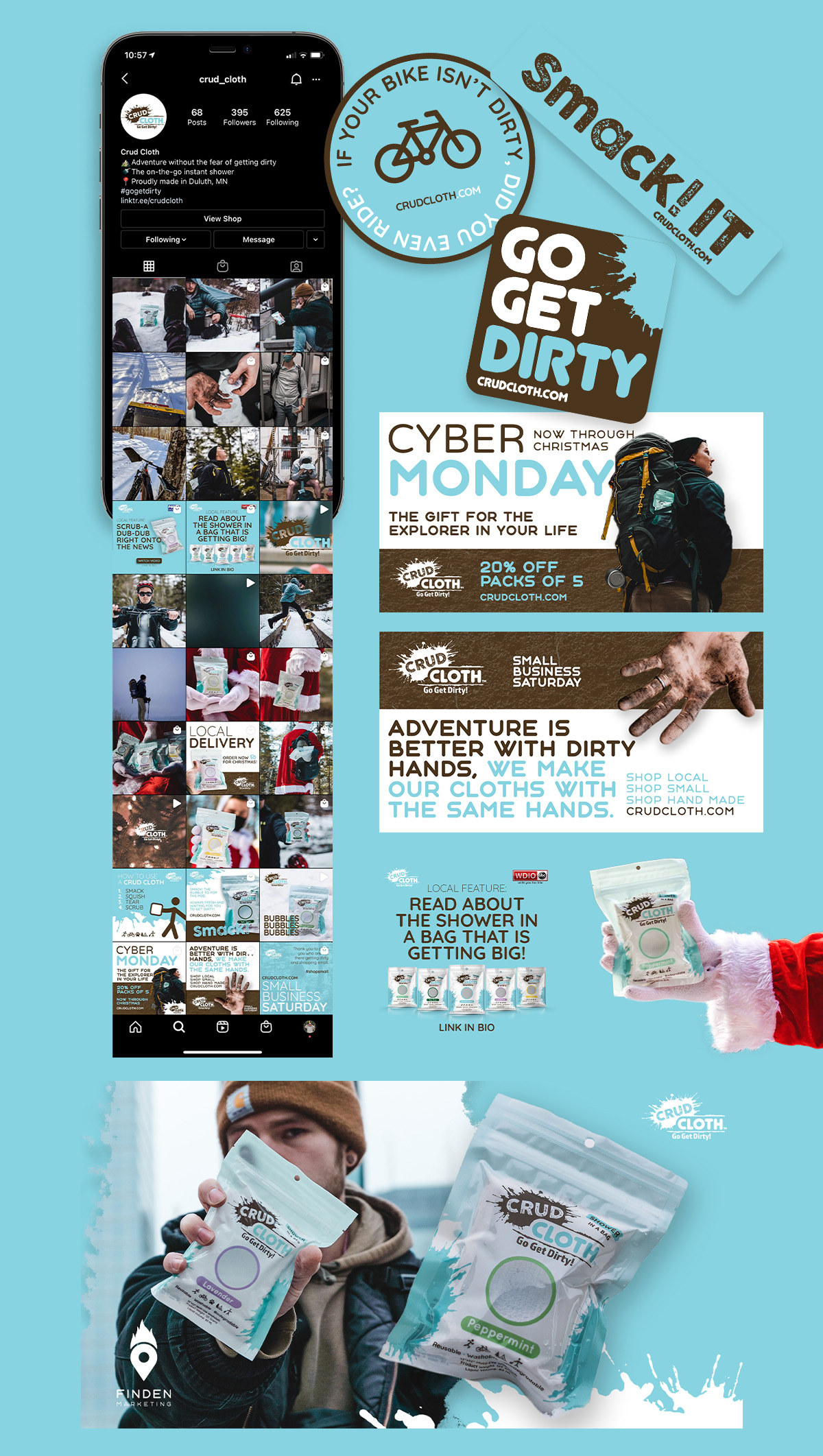 Crud Cloth | Packaging Design bag crud cloth dirty graphic design nature branding nature packaging outdoor outdoor packaging package package design packaging packaging design