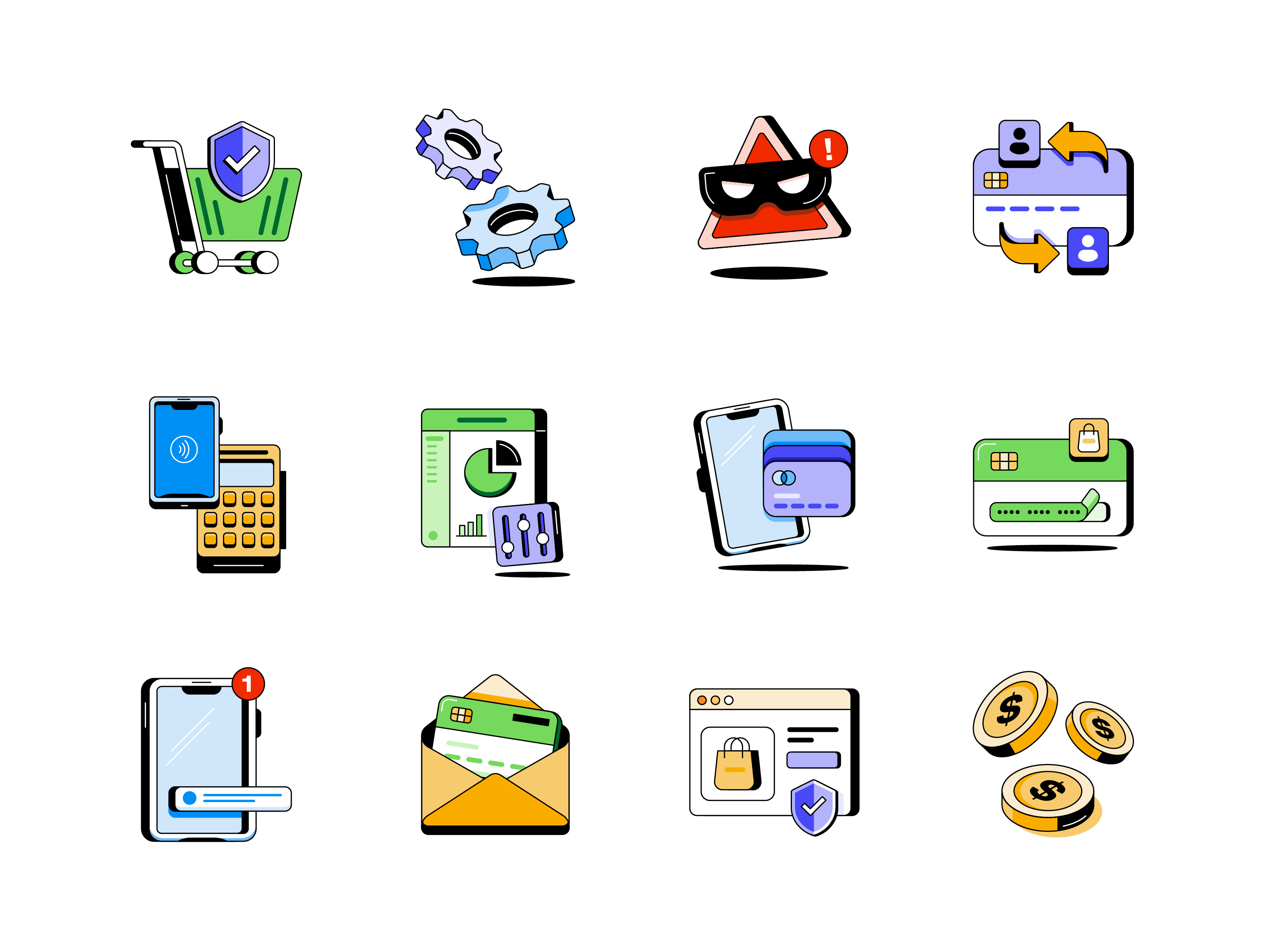 Example of Custom Illustrated Icons 