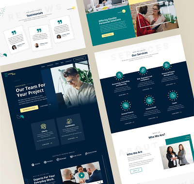 Wise Finance || Design Project accounting firm figma graphic design uiux website website design website redesign