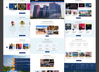 Landing page of UIU SoSE app design graphic design illustration ui ux