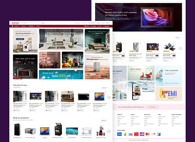 Website design for Electronics and Home Appliances Manufacturer app design illustration ui ux