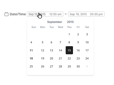 Date / Time Picker calendar calendar menu calendar selection date form input date picker date selection dropdown menu form ui time picker ui ux design