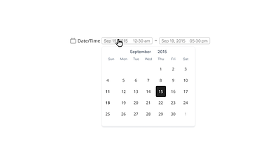 Date / Time Picker calendar calendar menu calendar selection date form input date picker date selection dropdown menu form ui time picker ui ux design
