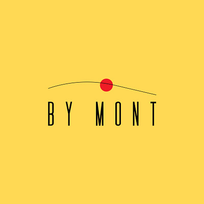 Logo ByMont brand branding color design graphic design identity illustration logo logo design red ui ux vector yellow