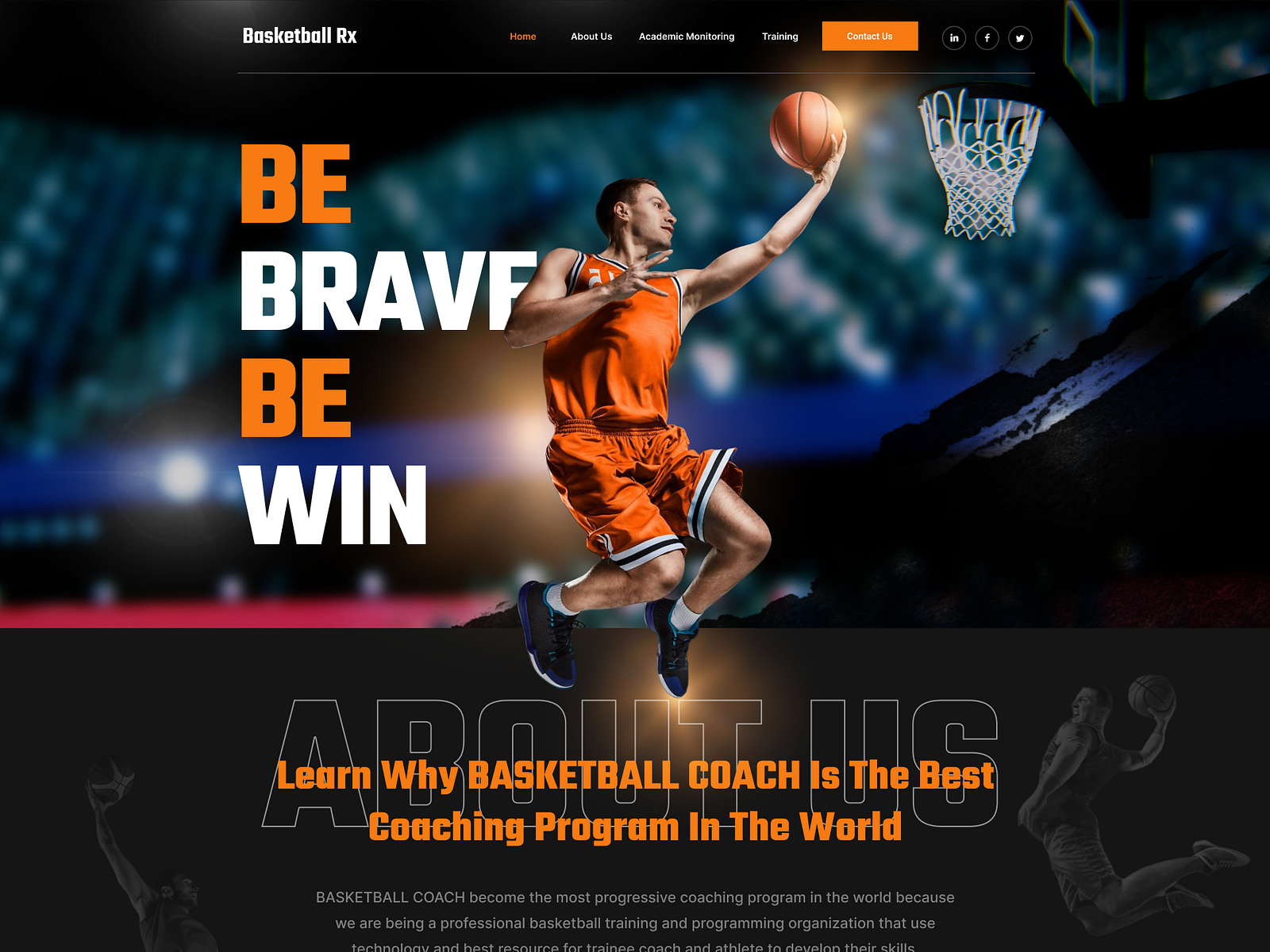 Basketball Coaching site by Shahrukh Parvez on Dribbble