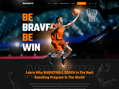 Basketball Coaching Website badsketball coaching ball basketball basketball header branding classes coaching figma graphic design header ui ux web web design website website design