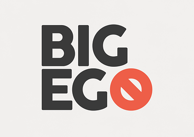 Big Ego | Typographical Poster ego font graphics no poster sans serif simple text typography word