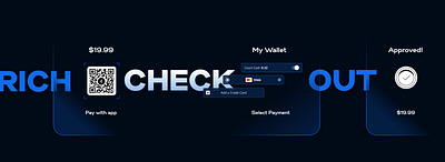 Rich Checkout app branding design graphic design illustration logo typography ui ux vector