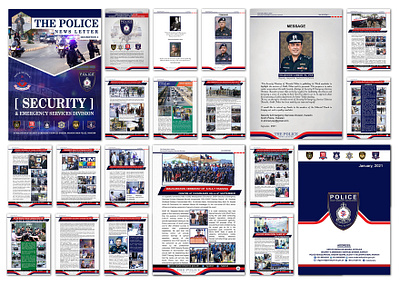 Newsletter Design for State Police Department branding brochure design flyer graphic design media newsletter panaflex print social typography