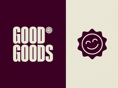 Good Goods Logo Animation branding graphic design happy icon illustration logo logo animation smile smiley sun sun typography wordmark