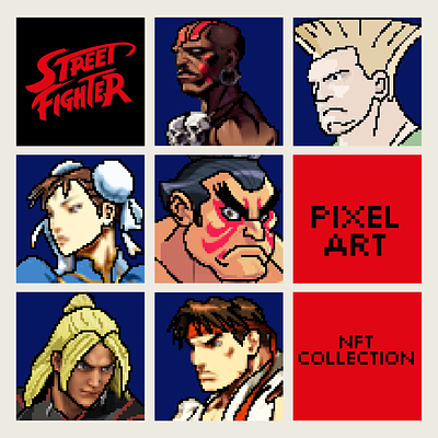 Street Fighter NFTs digital art illustration nft pixel art street fighter