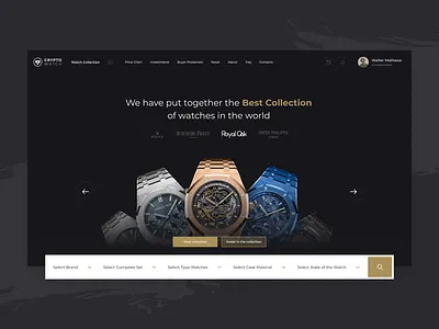 CryptoTime InvestHub branding casio crypto dashboard design graphic design guess landing logo mens richard mille rolex ui wotch