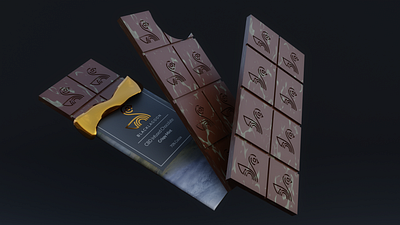 Black Lagoon CBD Infused Chocolate 3d 3d modeling branding cbd graphic design logo product packaging