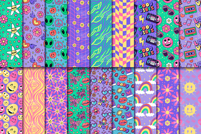 Y2k/90s Pattern 90s graphic design pattern y2k