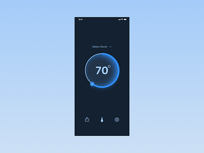 Daily UI 021 - Home Monitoring Dashboard app blue branding cold cooling design figma graphic design heat home icon illustration logo security settings temp ui ux