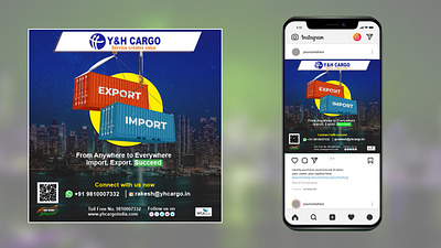 Cargo Social Media Post design cargo export import smp social media post